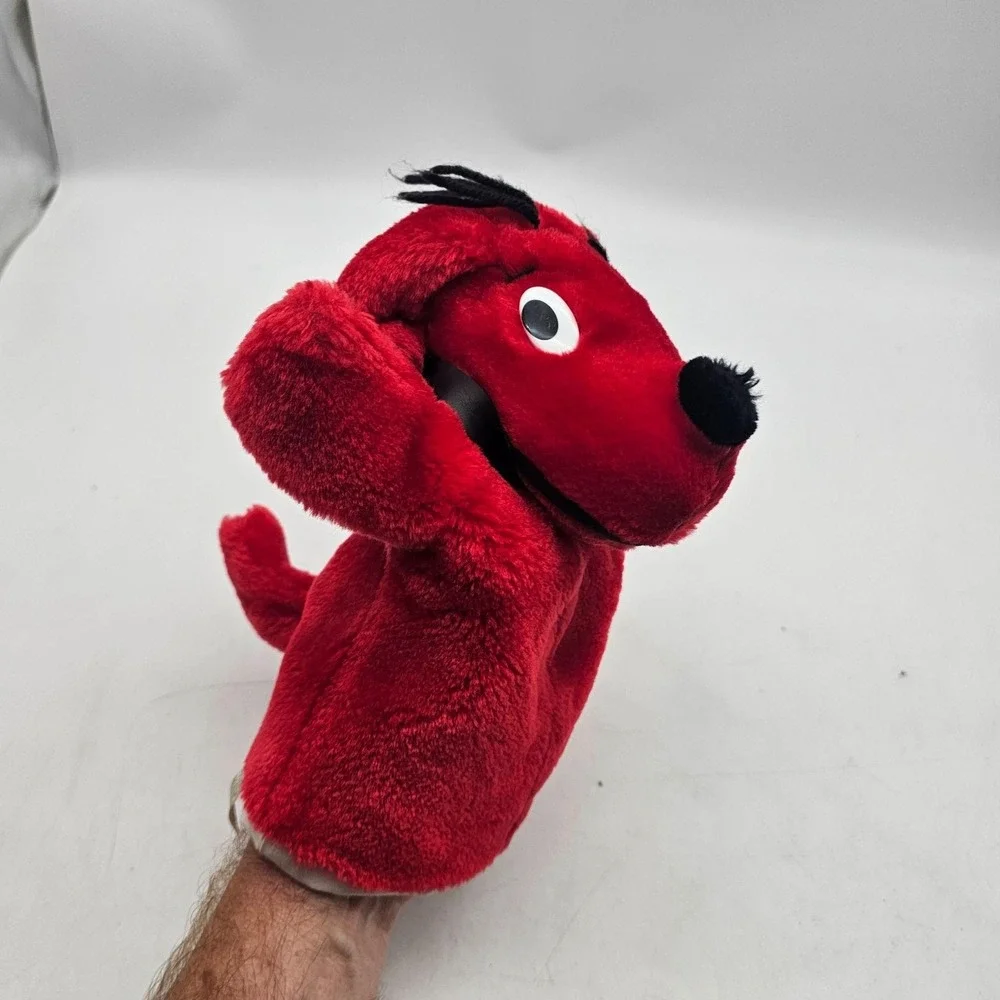 Vintage MerryMakers Clifford Dog Hand Puppet Plush Stuffed Toy Small Red Cute